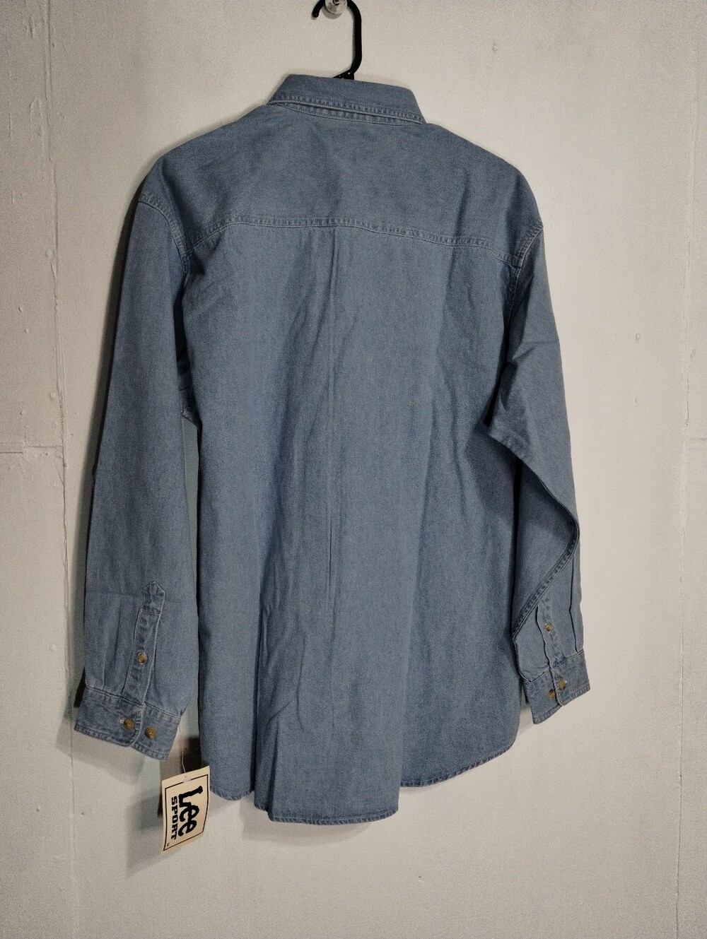 Lee Light Blue Denim Button-Up Shirt with Small Chest Embroidery - Picture 2 of 8